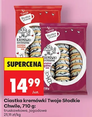 Ciastka kremówki truskawkowe promocja w Biedronka