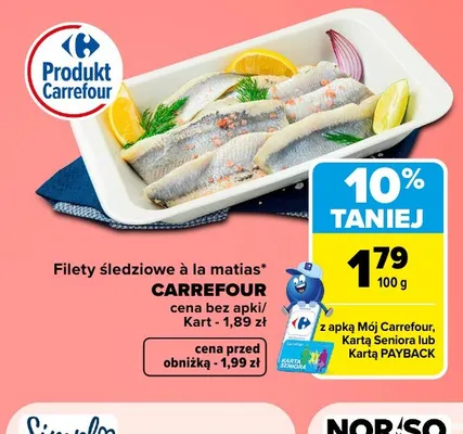 Filety śledziowe à la matias Carrefour promocja w Carrefour