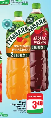 Napój niegazowany brzoskwinia pomarańcza Tymbark Aseptic promocja w Dino