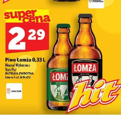 Piwo Łomża Mocne promocja w TOPAZ