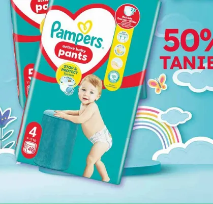 Pieluchomajtki Pampers Active Baby Pants rozmiar 4 9-15 kg promocja w Dino