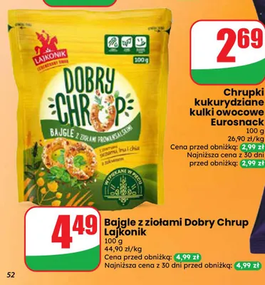 Bajgle z ziołami Dobry Chrup Lajkonik promocja w Dino