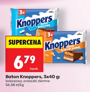 Baton Knoppers orzeszki ziemne 3-pak promocja w Biedronka
