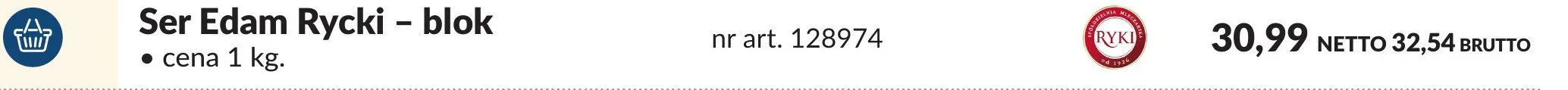 Ser Edam Rycki - blok promocja w Makro