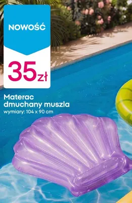 Materac dmuchany muszla 104x90 cm promocja w Pepco