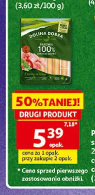 Parówki z szynki Dolina Dobra promocja w Auchan