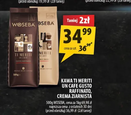 Kawa Ti Meriti Un Cafe Crema ziarnista Woseba promocja w Arhelan