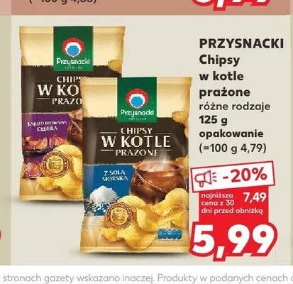 Chipsy w kotle prażone Przysnacki promocja w Kaufland