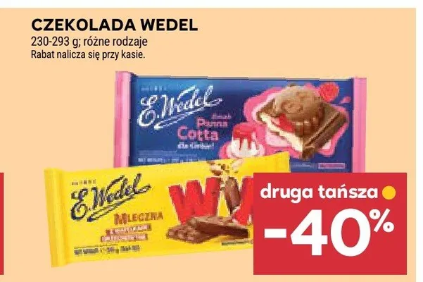Czekolada E.Wedel Panna Cotta promocja w Stokrotka