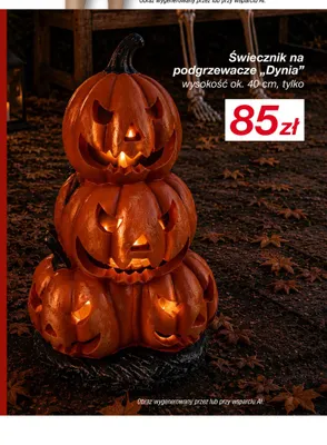 Świecznik na podgrzewacze Dynia promocja w KiK