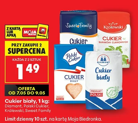 Cukier biały Królewski promocja w Biedronka