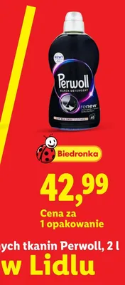 Płyn do prania ciemnych tkanin Perwoll Renew promocja w Lidl