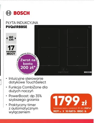 Płyta indukcyjna PVQ61RBB5E Bosch promocja w Max Elektro