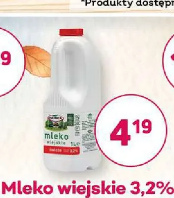 Mleko wiejskie Piątnica 3,2% promocja w Bliski