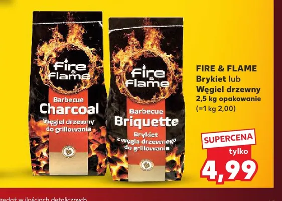 Węgiel drzewny Fire & Flame promocja w Kaufland