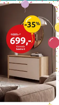 Komoda Sawira Ii promocja w Black Red White