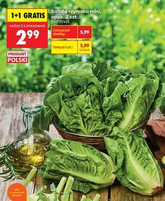 Sałata rzymska mini promocja w Biedronka