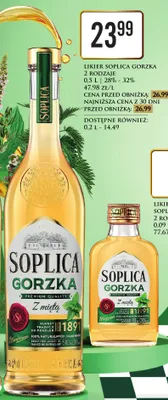 Likier gorzka z miętą promocja w Dino