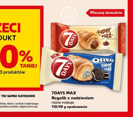 Rogalik z nadzieniem Oreo 7Days Super Max promocja w Kaufland