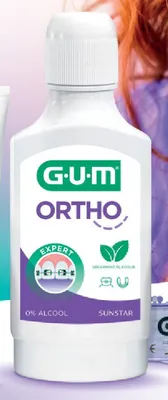 Płyn do płukania jamy ustnej GUM Ortho Spearmint 0% Alcool promocja w Hebe