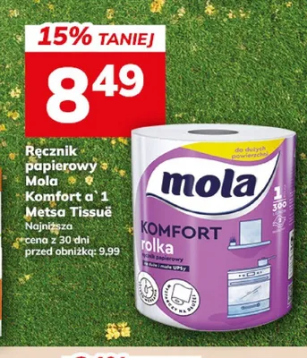 Ręcznik papierowy Mola Komfort a'1 Metsa Tissue promocja w Hitpol