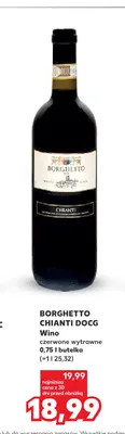 Wino czerwone Borghetto Chianti DOCG wytrawne promocja w Kaufland