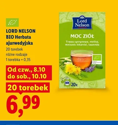 Herbatka ajurwedyjska Lord Nelson promocja w Lidl