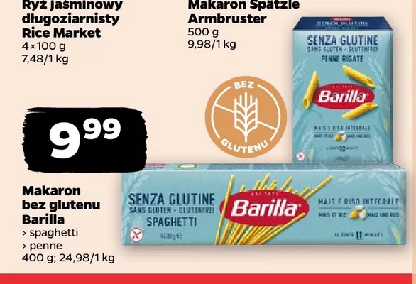 Makaron bez glutenu penne Barilla promocja w Netto