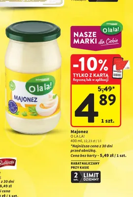 Majonez O la la! promocja w Intermarche