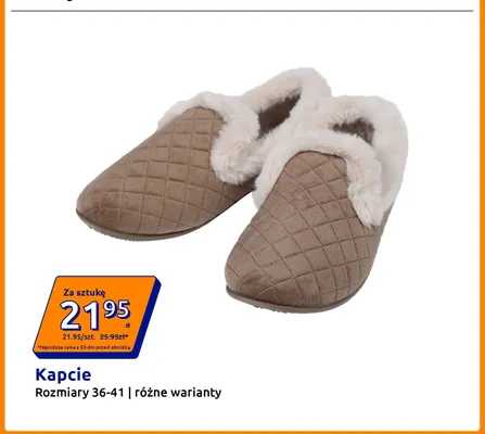 Kapcie rozmiary 36-41 promocja w Action