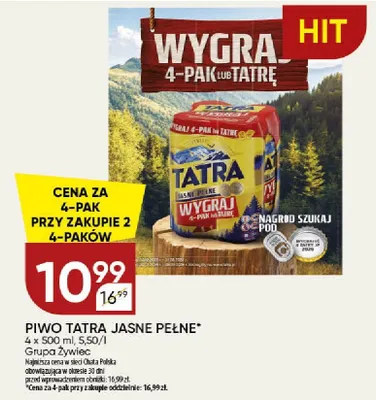 Piwo Tatra Jasne Pełne Grupa Żywiec promocja w Chata Polska