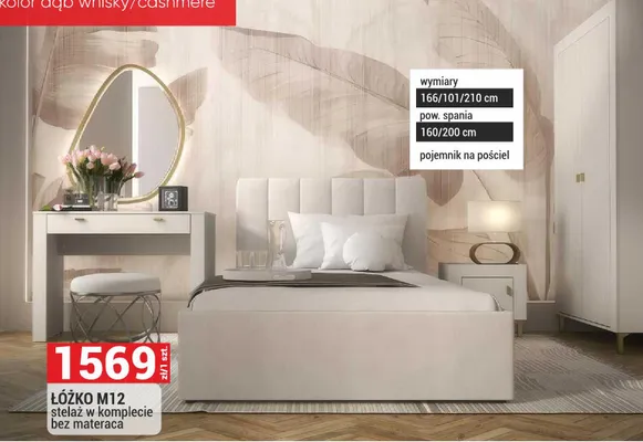 Łóżko M12 stelaż w komplecie bez materaca promocja w Merkury Market