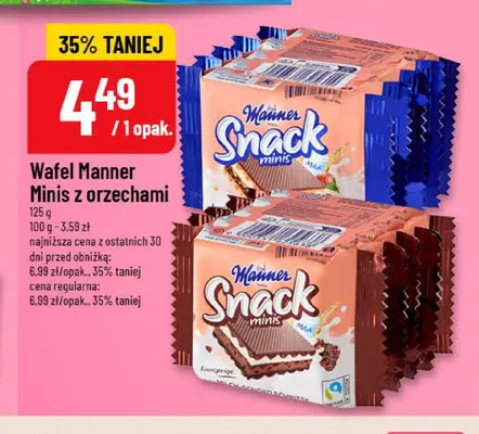 Wafel Manner Minis z orzechami promocja w POLOmarket