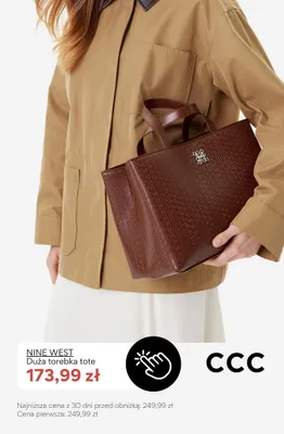 Torebka tote duża Nine West promocja w CCC