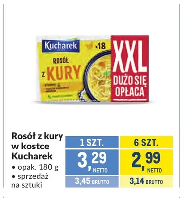 Rosół z kury w kostce Kucharek promocja w Makro