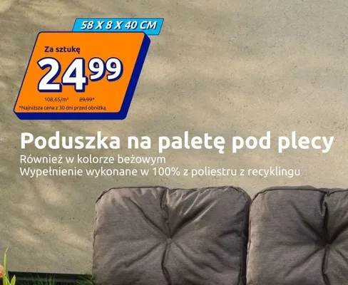 Poduszka na paletę pod plecy promocja w Action