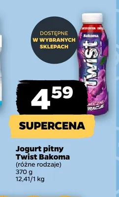 Jogurt pitny Twist Bakoma promocja w Netto