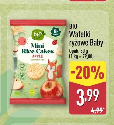 Wafelki ryżowe Baby Bio promocja w Aldi