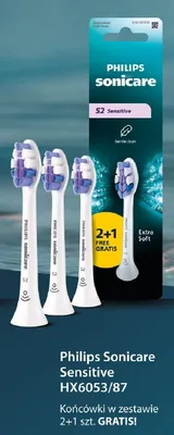 Końcówki Philips Sonicare Sensitive HX6053/87 3-pak promocja w Rossmann