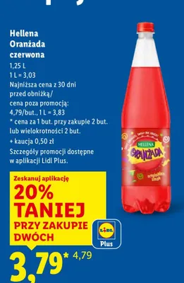 Oranżada czerwona promocja w Lidl