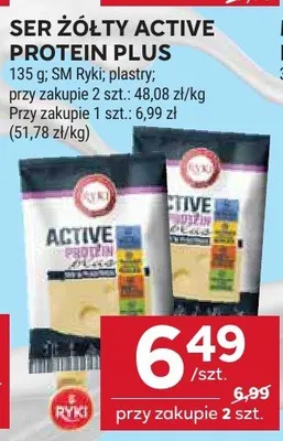 Ser żółty active protein plus promocja w Stokrotka