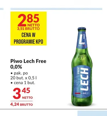 Piwo bezalkoholowe Lech promocja w Makro