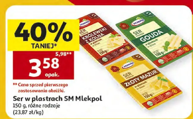 Ser w plastrach różne rodzaje promocja w Auchan