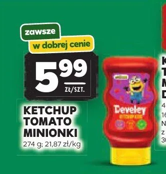 Ketchup Tomato Minionki Develey promocja w Stokrotka