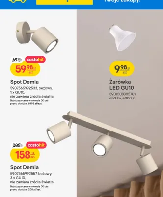 Spot Demia 3 x GU10 promocja w Castorama