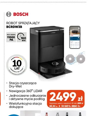 Robot sprzątający BCRDW3B Bosch promocja w Max Elektro