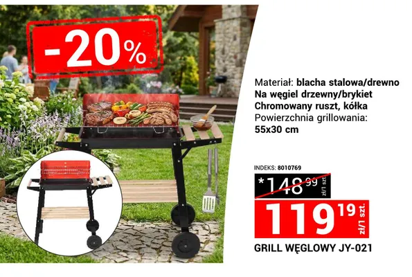Grill węglowy JY-021 promocja w Merkury Market