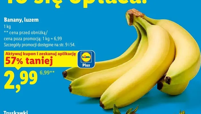 Banany luzem promocja w Lidl