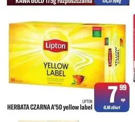 Herbata czarna Yellow Label Lipton promocja w Tomi Markt