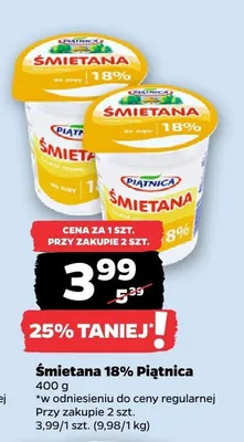 Śmietana 18% Łaciata promocja w Netto